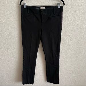 Anthropologie The Essential Slim Black Trouser Pants Size 8